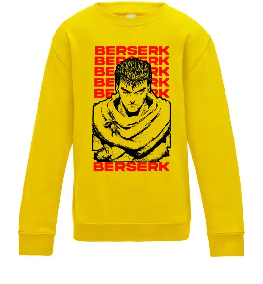 Детский Свитшот Berserk Guts Солнечно желтый фото