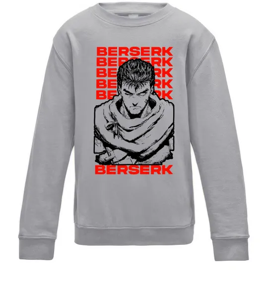 Детский Свитшот Berserk Guts Серый меланж фото