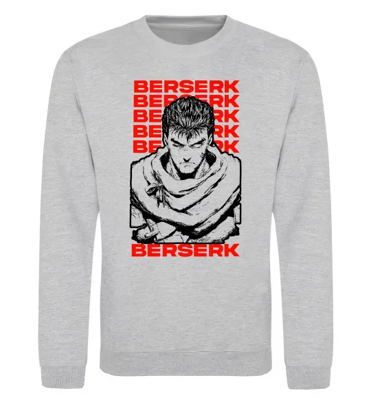 Свитшот Berserk Guts Серый меланж фото