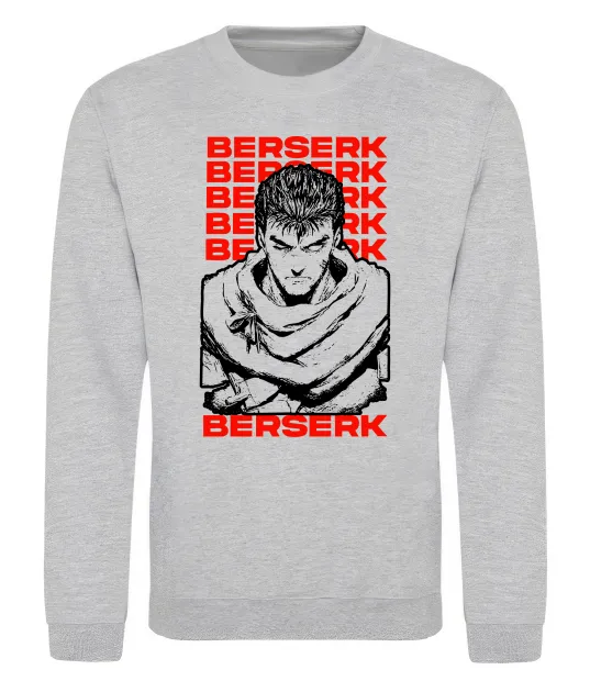 Свитшот Berserk Guts Серый меланж фото