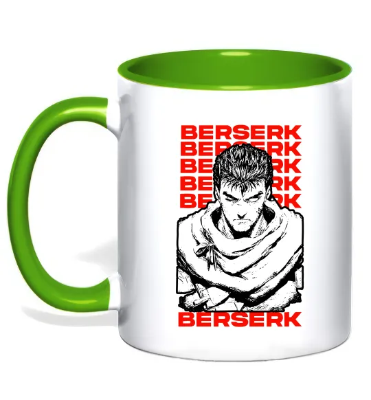 Чашка с цветной ручкой Berserk Guts Лаймовый фото