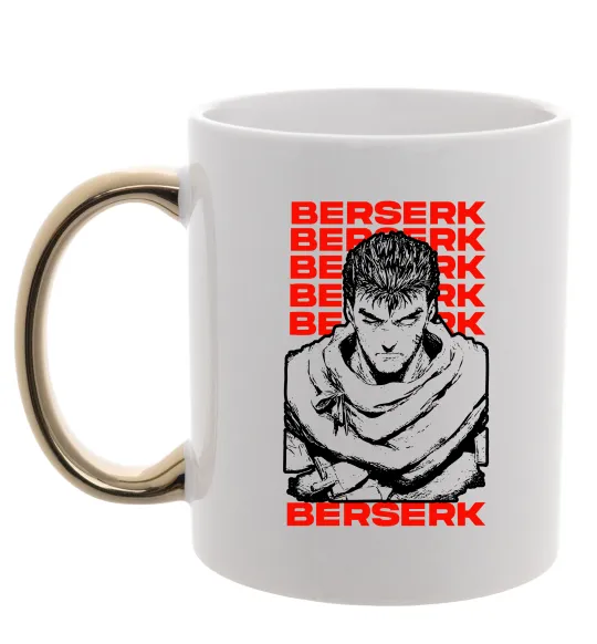 Чашка з кольоровою ручкою Berserk Guts Золото фото