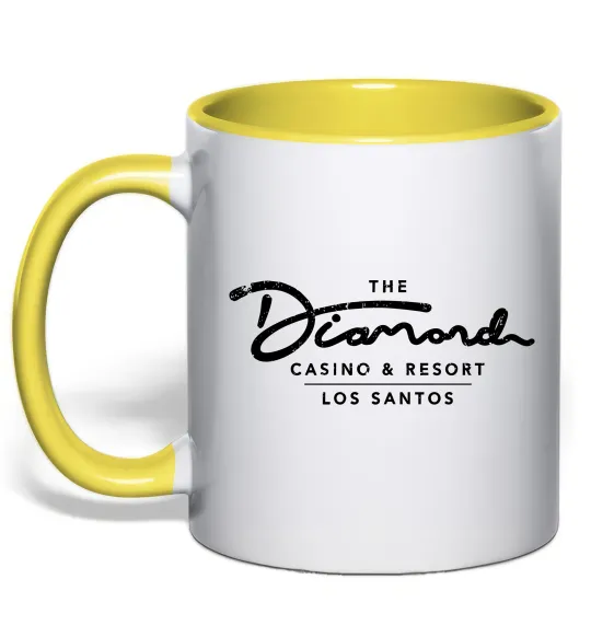 Чашка з кольоровою ручкою Diamond Casino Los Santos Сонячно жовтий фото