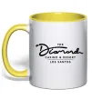 Чашка з кольоровою ручкою Diamond Casino Los Santos Сонячно жовтий фото