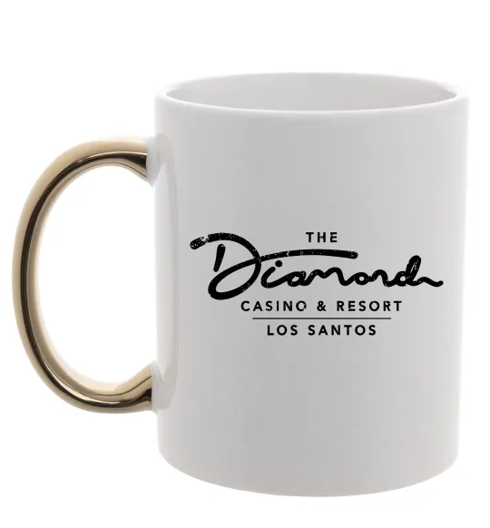Чашка з кольоровою ручкою Diamond Casino Los Santos Золото фото