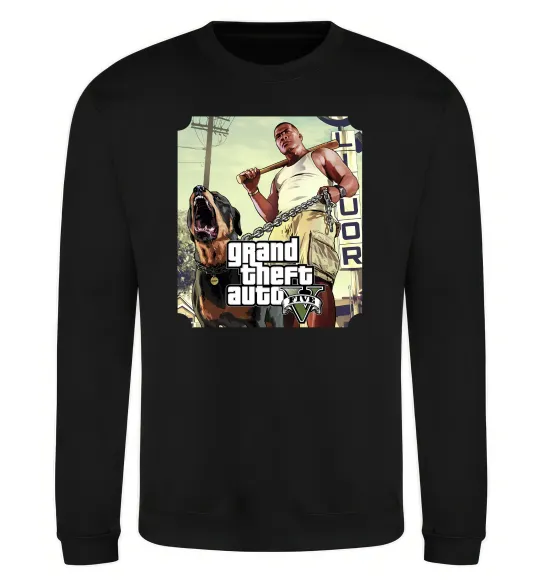 Свитшот GTA V Dog Черный фото