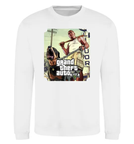 Свитшот GTA V Dog Белый фото