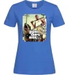 Женская футболка GTA V Dog Ярко-синий фото