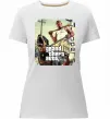 Жіноча преміум футболка GTA V Dog Білий фото