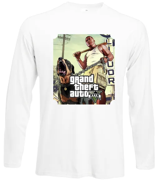 Лонгслів GTA V Dog Білий фото