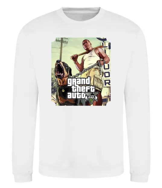 Свитшот GTA V Dog Белый фото