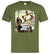Мужская футболка GTA V Dog Оливковый фото