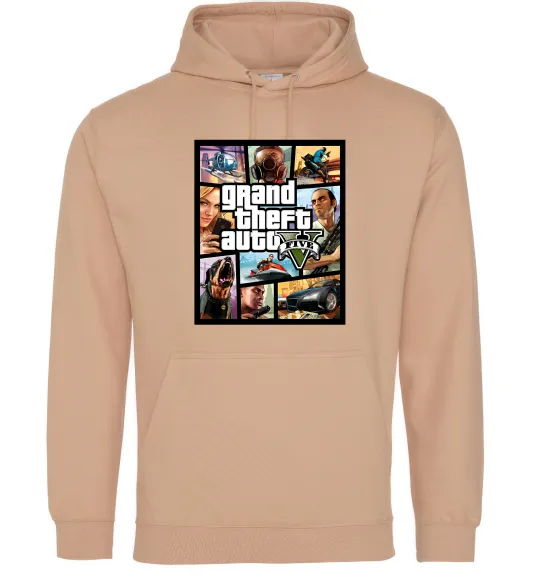 Чоловіча толстовка (худі) GTA 5 Poster Пісочний фото