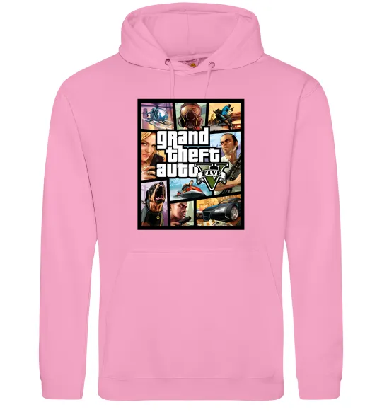 Жіноча толстовка (худі) GTA 5 Poster Рожевий фото