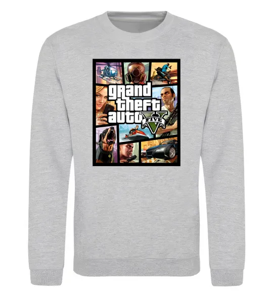 Свитшот GTA 5 Poster Серый меланж фото