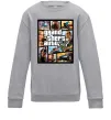 Детский Свитшот GTA 5 Poster Серый меланж фото