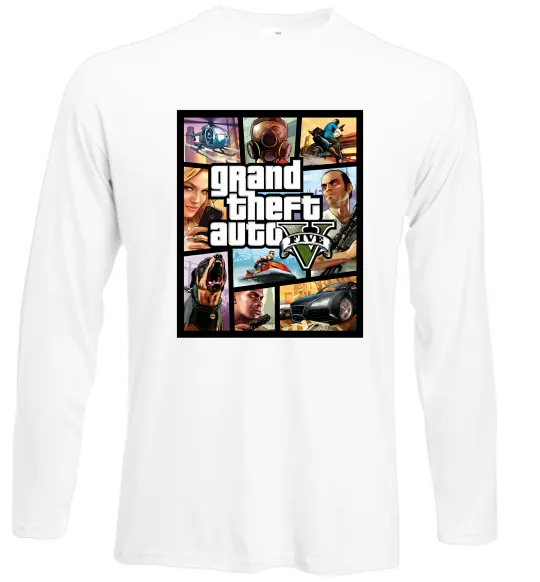 Лонгслів GTA 5 Poster Білий фото