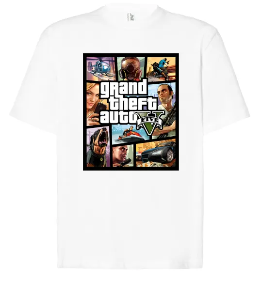 Футболка Оверсайз GTA 5 Poster Белый фото