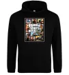 Чоловіча толстовка (худі) GTA 5 Poster Чорний фото