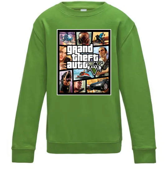 Детский Свитшот GTA 5 Poster Лаймовый фото
