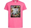 Дитяча футболка GTA 5 Poster Яскраво-рожевий фото