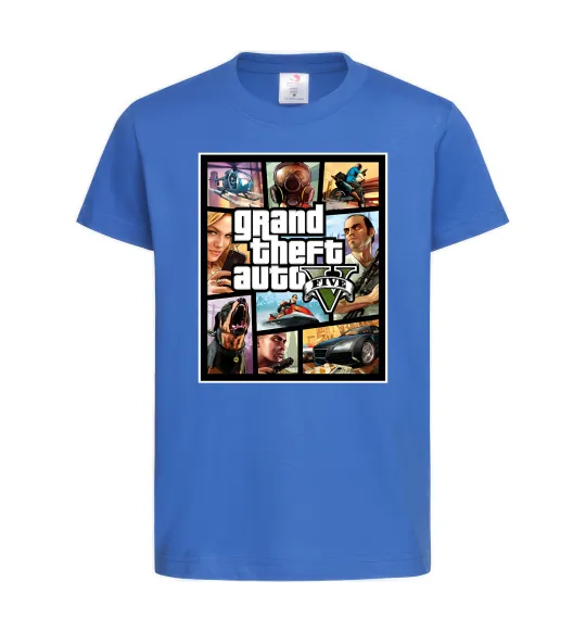 Детская футболка GTA 5 Poster Ярко-синий фото
