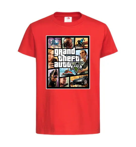Детская футболка GTA 5 Poster Красный фото