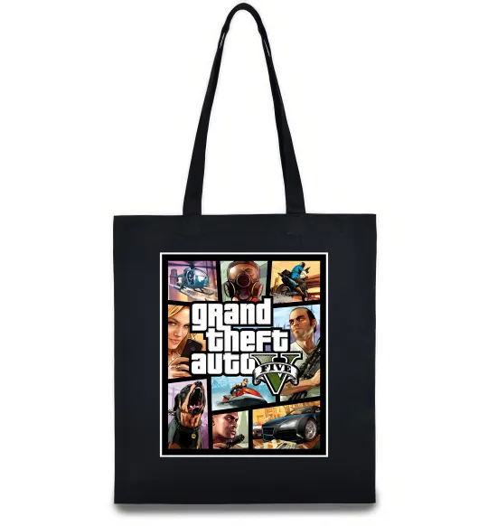 Эко-сумка GTA 5 Poster Черный фото