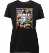 Жіноча преміум футболка GTA 5 Poster Чорний фото