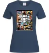 Женская футболка GTA 5 Poster Темно-синий фото