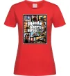 Женская футболка GTA 5 Poster Красный фото