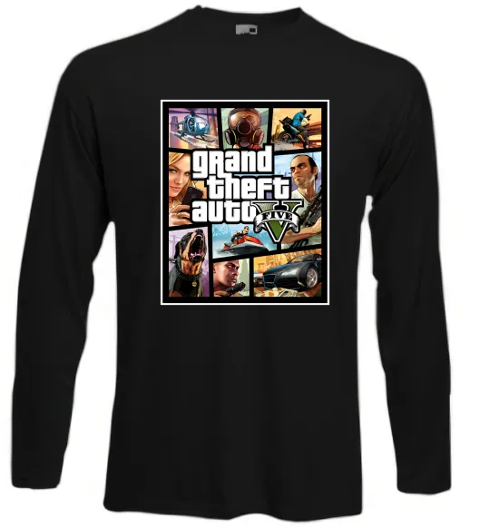 Лонгслів GTA 5 Poster Чорний фото