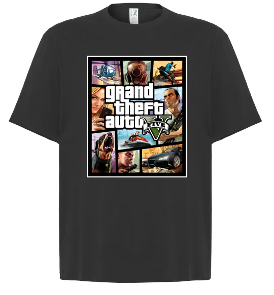 Футболка Оверсайз GTA 5 Poster Черный фото