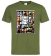 Мужская футболка GTA 5 Poster Оливковый фото