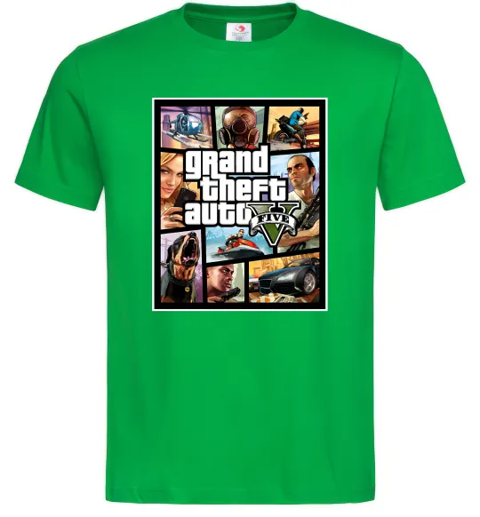 Мужская футболка GTA 5 Poster Зеленый фото