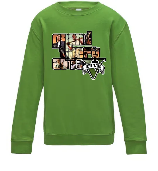 Детский Свитшот Grand Theft Auto 5 Лаймовый фото
