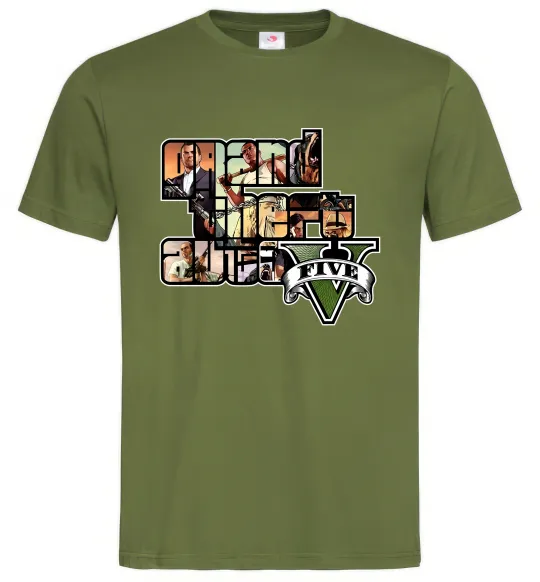 Мужская футболка Grand Theft Auto 5 Оливковый фото