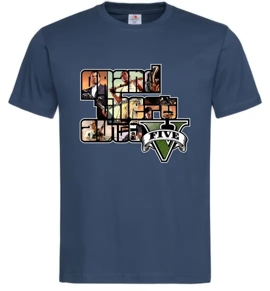 Мужская футболка Grand Theft Auto 5 Темно-синий фото