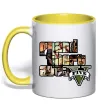 Чашка с цветной ручкой Grand Theft Auto 5 Солнечно желтый фото