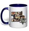 Чашка с цветной ручкой Grand Theft Auto 5 Глубокий темно-синий фото