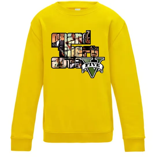Детский Свитшот Grand Theft Auto 5 Солнечно желтый фото