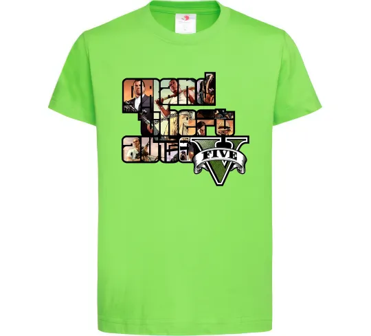 Дитяча футболка Grand Theft Auto 5 Лаймовий фото