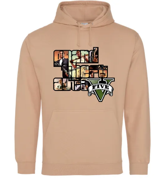 Чоловіча толстовка (худі) Grand Theft Auto 5 Пісочний фото