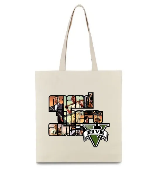 Еко-сумка Grand Theft Auto 5 Бежевий фото