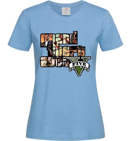 Женская футболка Grand Theft Auto 5 Голубой фото