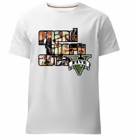 Чоловіча преміум футболка Wanted GTA Чорний фото