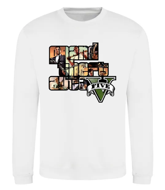 Свитшот Grand Theft Auto 5 Белый фото