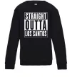 Детский Свитшот Straight Outta Los Santos Черный фото
