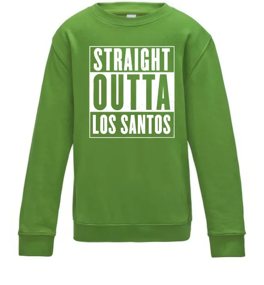 Детский Свитшот Straight Outta Los Santos Лаймовый фото