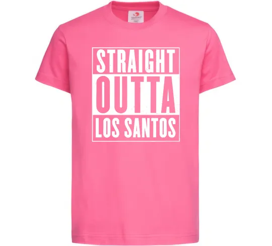 Детская футболка Straight Outta Los Santos Ярко-розовый фото
